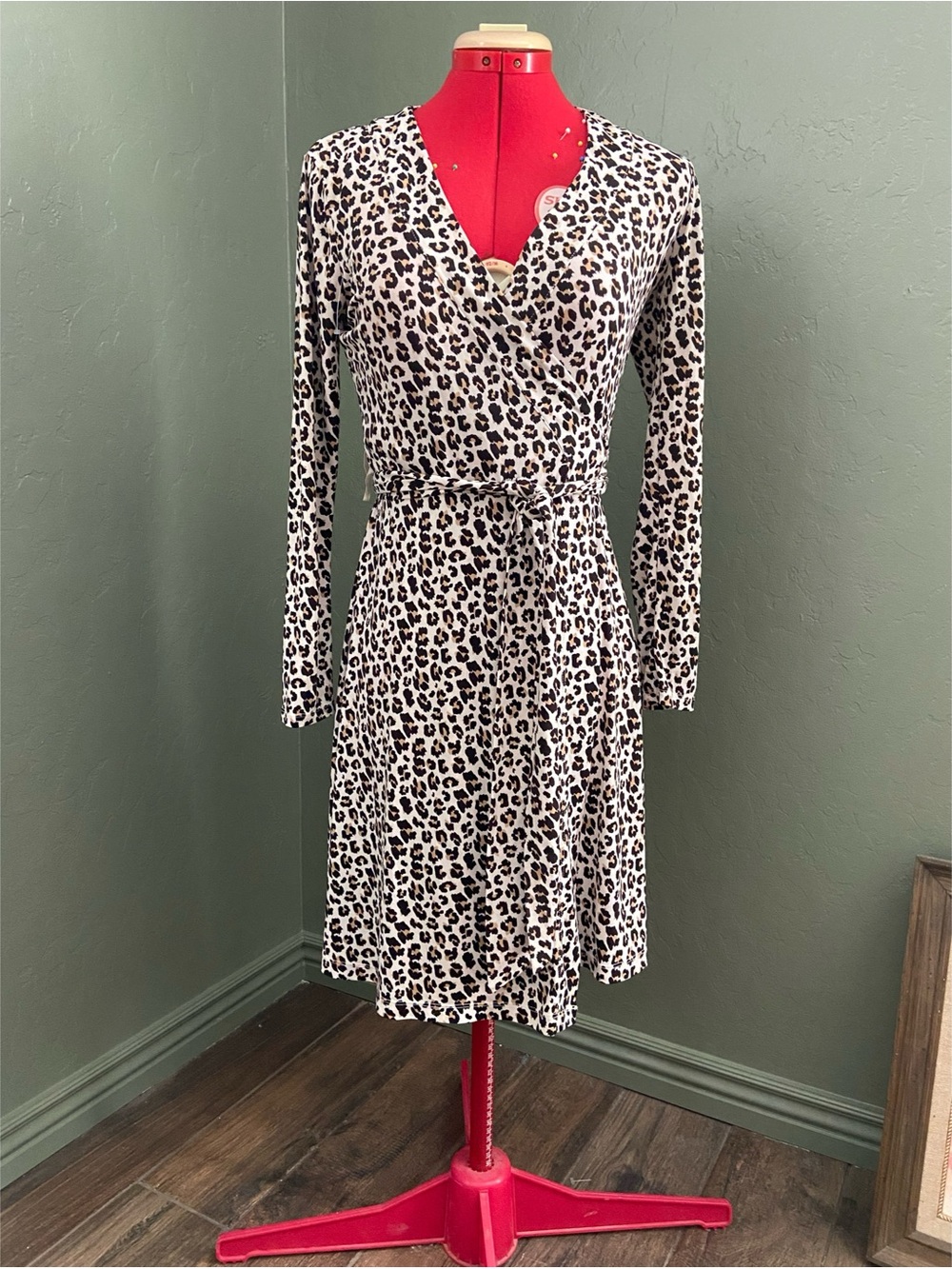 Banana Leopard Wrap Dress